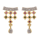 Gold Plated American Diamond Hand Crafted Antique Style Tanmaniya Nallapusalu Mangalsutra With Earring  For Women