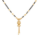 Mangalsutra Gold Plated Traditional with Black Beads for Women.