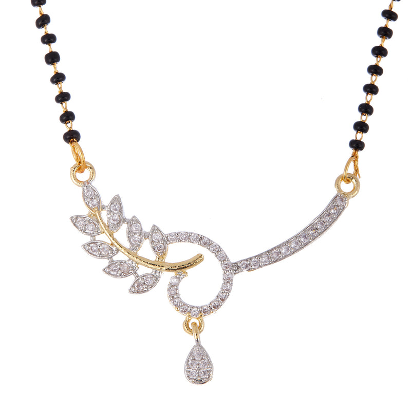 Gold-plated and Cubic Zirconia Mangalsutra for Women