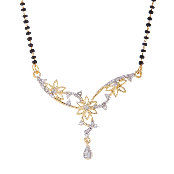 Gold-plated and Cubic Zirconia Mangalsutra for Women