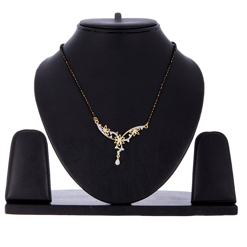 Gold-plated and Cubic Zirconia Mangalsutra for Women