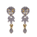 Gold Plated American Diamond Alloy Base Stylish Tanmaniya Nallapusalu Mangalsutra with Earrings for Women