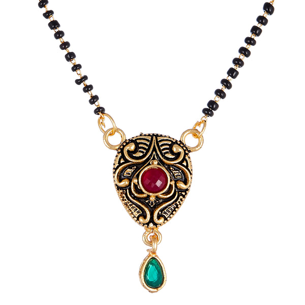 Gold Plated Mangalsutra Pendant with Chain for Women