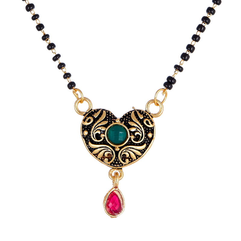 Gold Plated Mangalsutra Pendant with Chain for Women