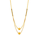 Traditional Gold Plated Black Bead Emblished Double Layered Mangalsutra
