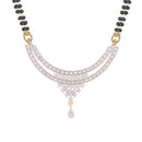 American Diamond Gold Plated Mangalsutra with Earrings for Jewellery