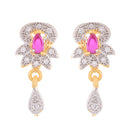 Traditional White & Gold American Diamond Gold-Plated Mangalsutra