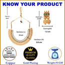 Jewellery Set Gold Plated Traditional Green Temple Coin Necklace Set With Earrings Jewellery For Women & Girls