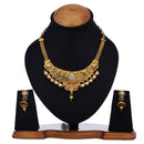 Gold Plated Kundan Polki Designer Pearl Necklace Set With Earring Jewellery