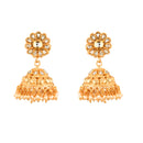 Gold Plated Kundan and Pearl Choker Necklace Set With Earrings and Maang-Tikka Wedding Jewellery