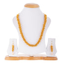 Gold Plated Pearl Studded Royal Chain Necklace Set with Earrings