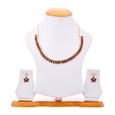 Gold Plated American Diamond Necklace Set with Earrings Jewellery