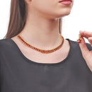 Gold Plated American Diamond Necklace Set with Earrings Jewellery