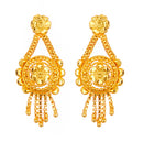 Gold Plated Traditional Rani Haar Necklace Set with Earring One Gram God Jewellery