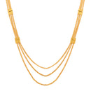 Gold Plated Multi Strand Long Haram Necklace Set Jewellery