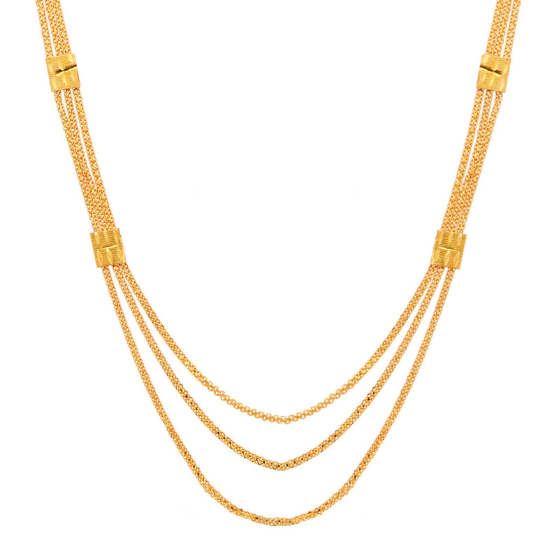 Gold Plated Multi Strand Long Haram Necklace Set Jewellery