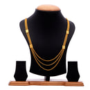 Gold Plated Multi Strand Long Haram Necklace Set Jewellery