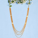 Gold Plated Multi Strand Long Haram Necklace Set Jewellery