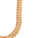 Jewellery Set Gold Plated Long Traditional Maharani White Pearl Studded Temple Coin Necklace Set with Earrings Jew