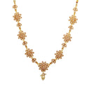 Floral Gold-Plated & Beige Kundan-Studded Jadau Jewellery Set Combo