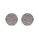 Gold-Plated Spherical White Cubic Zirconia Studded Pendant Set