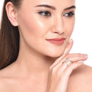 Gold-Plated  Minimalist X-Criss Cross Cubic Zirconia Studded Ring