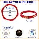 Set Of 2 Gold-Plated Butterfly Engraved Handcrafted Non Allergic Bangles