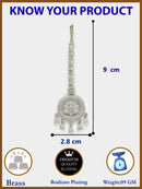 Rhodium Plated Silver Toned White American Diamond  Maang Tikka with Elegant Dangling Stones