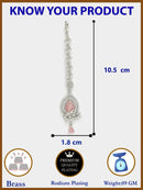 Rhodium Plated Silver Toned Pink American Diamond  Floral Teardrop Maang Tikka with Elegant Dangling Stones