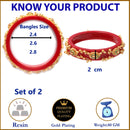 Set Of 2 Gold-Plated Champagne Pearls Handcrafted Non Allergic Bangles