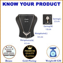 Mangalsutra American Diamond Gold Plated Pendant Jewellery with Chain and Earrings for Women