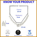 Rhodium Plated Silver Toned White American Diamond Studded Jewellery Set