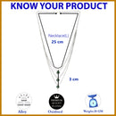 Oxidized Pearl & Green Stone Studded 3 Layered Necklace