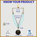 Sky Blue Pearl & Kundan Studded Jewellery Set