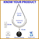 Rhodium Plated Teardrop Symphony Design with White American Diamond Stone Studded Jewellery set