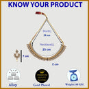 Gold Plated Traditional Maharani Haar Necklace with Earrings