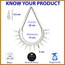 Rhodium Plated Crystal White American Diamond Studded Jewellery Set