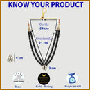 Black Pearl & Kundan Studded Jewellery Set