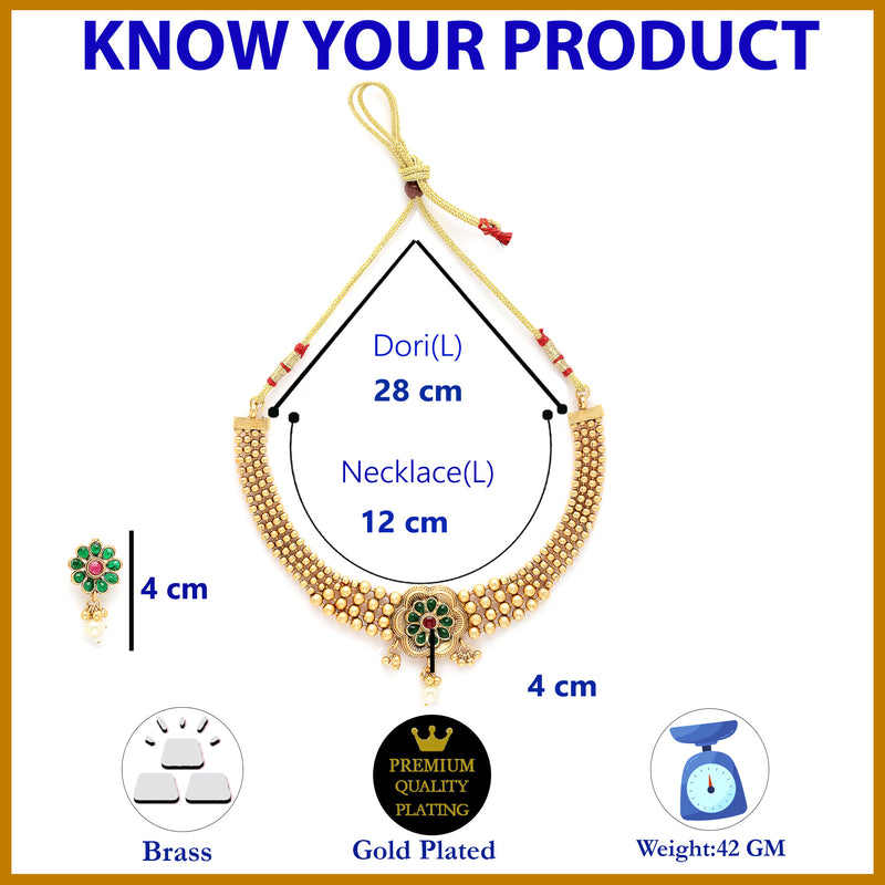 Gold Plated with Royal Design Jewellery Set