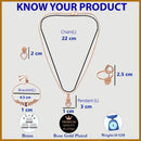 Rose Gold Plated with White American Diamonds Studded Heart Shaped Pendent Combo Set