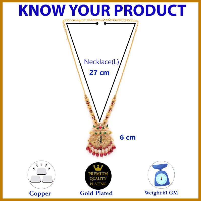 Gold Plated Heavy Traditional Design Necklace Set