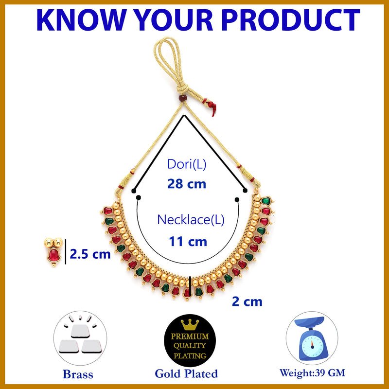 Gold Plated Attigai Design Jewellery Set