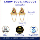 Gold Plated Designer Ghungroo Ethnic Chandbali Earrings