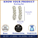 Gold Plated White AD Stone Western Hoop Earrings For Women