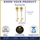 Gold Plated Ethnic Long Chain Ghungroo Kashmiri Earrings