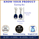 Sapphire Drop Earrings for Women