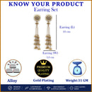 Gold Plated Ethnic Party Wear Long Ghungroo Kashmiri Earrings