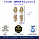 Traditional Ethnic Gold Plated Ghungroo Long Kashmiri Earrings