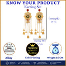 Lightweight Gold Plated Ethnic Ghungroo Kashmiri Earrings
