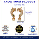 Gold Plated Pearl Ethnic Ear Cuff Earrings For Women